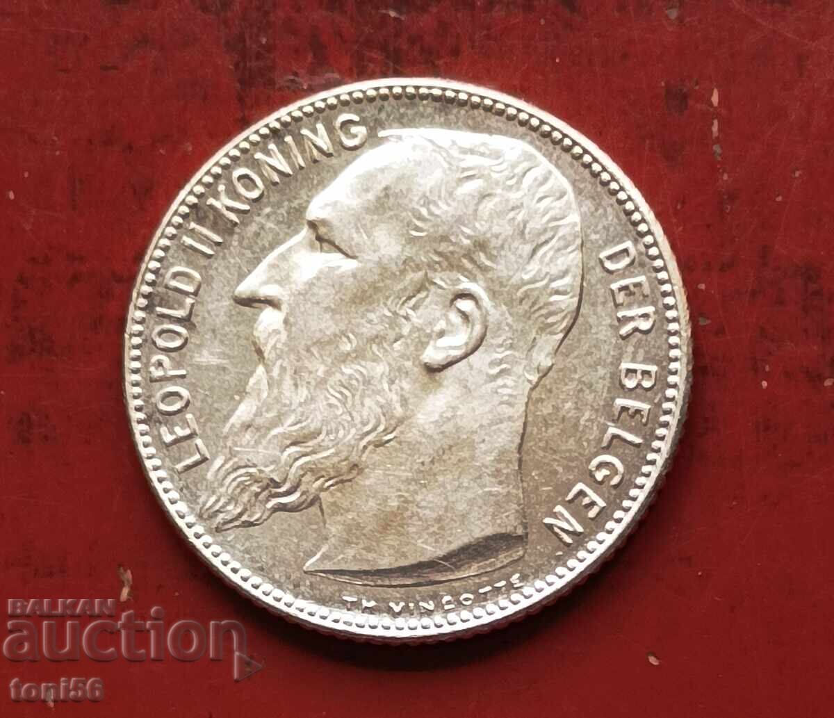 Belgia 1 franc 1909 UNC - Leopold al II-lea cu preț € 42.00 | 82.15 BGN