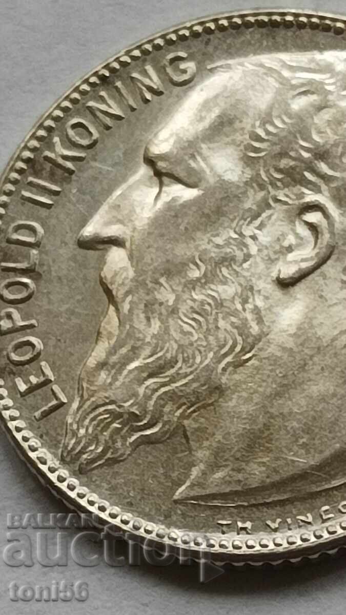 Delivery of Belgium 1 Franc 1909 UNC - Leopold II