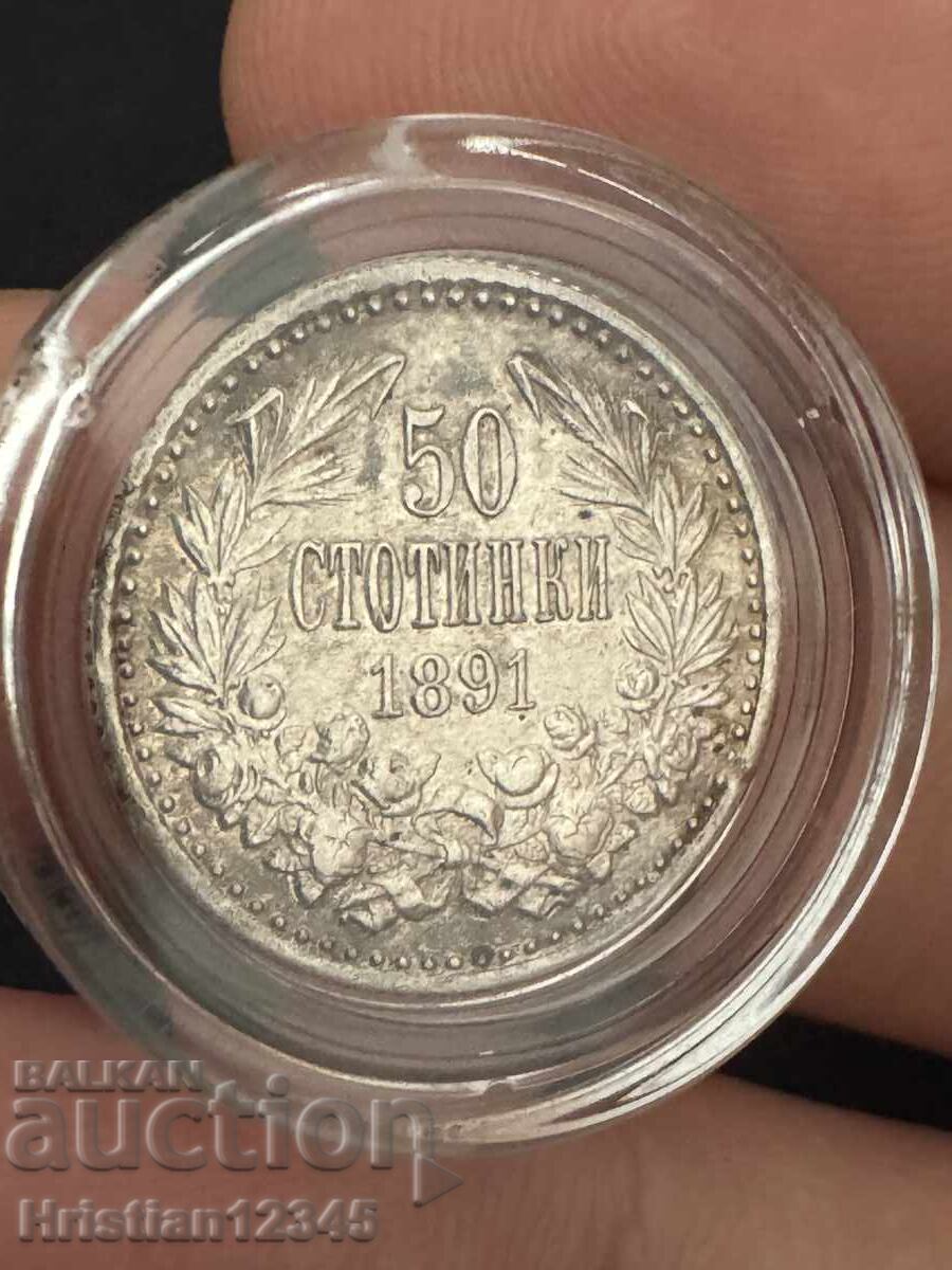 50 de cenți 1891 cu preț € 30.00 | 58.67 BGN