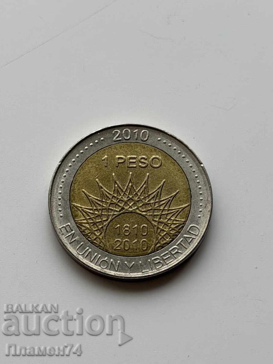 1 peso 2010 Argentina Mar del Plata