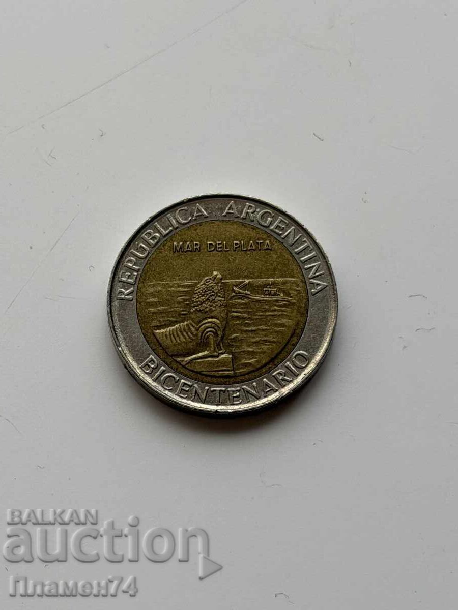 1 peso 2010 Argentina Mar del Plata cu preț € 2.50 | 4.89 BGN