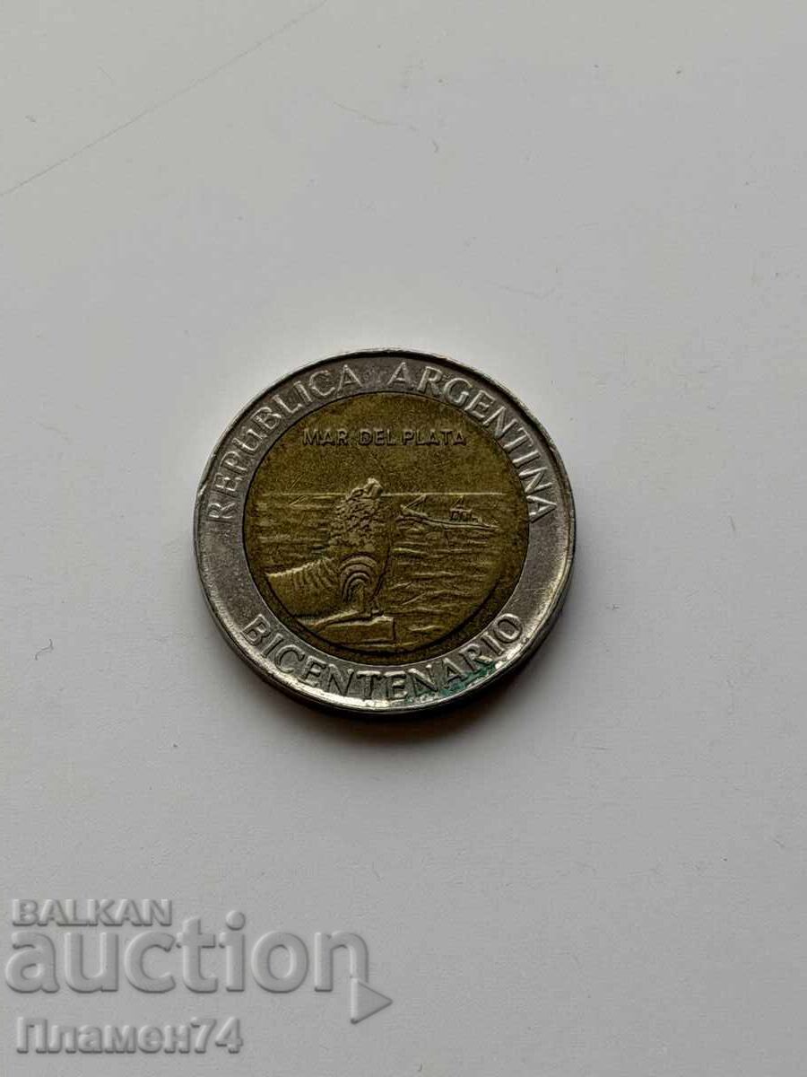 1 peso 2010 Argentina Mar del Plata cu preț € 2.50 | 4.89 BGN