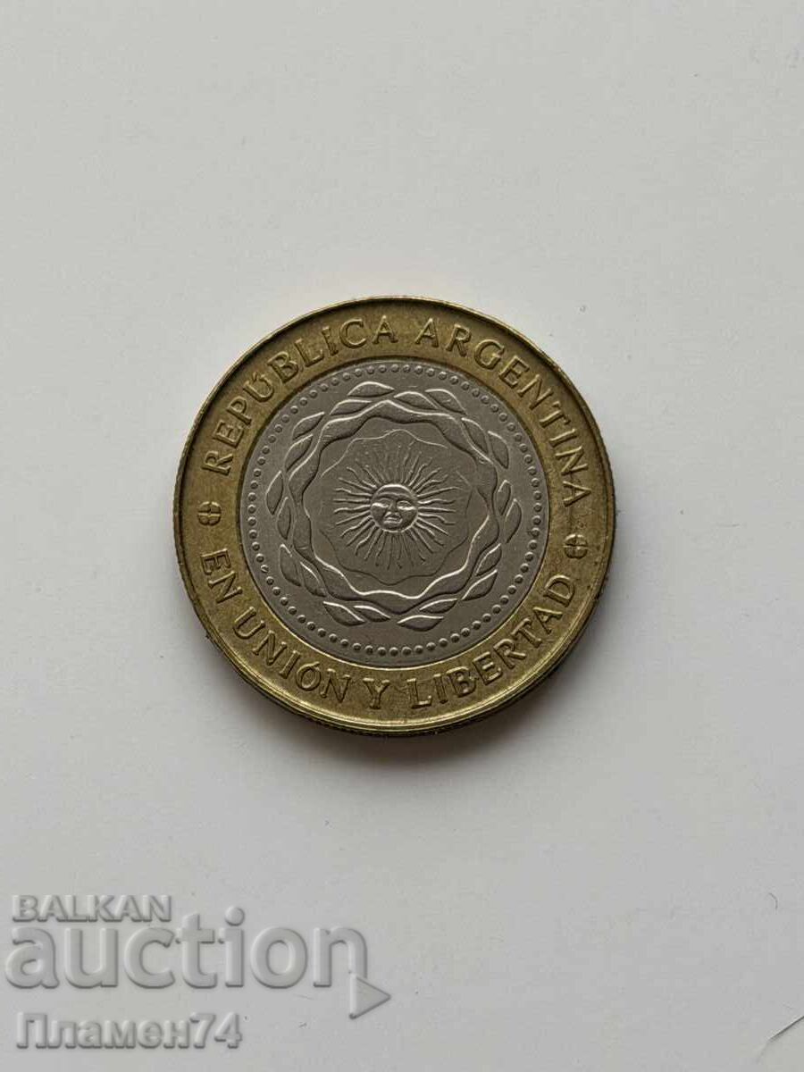 2 pesos 2011 Argentina cu preț € 1.00 | 1.96 BGN