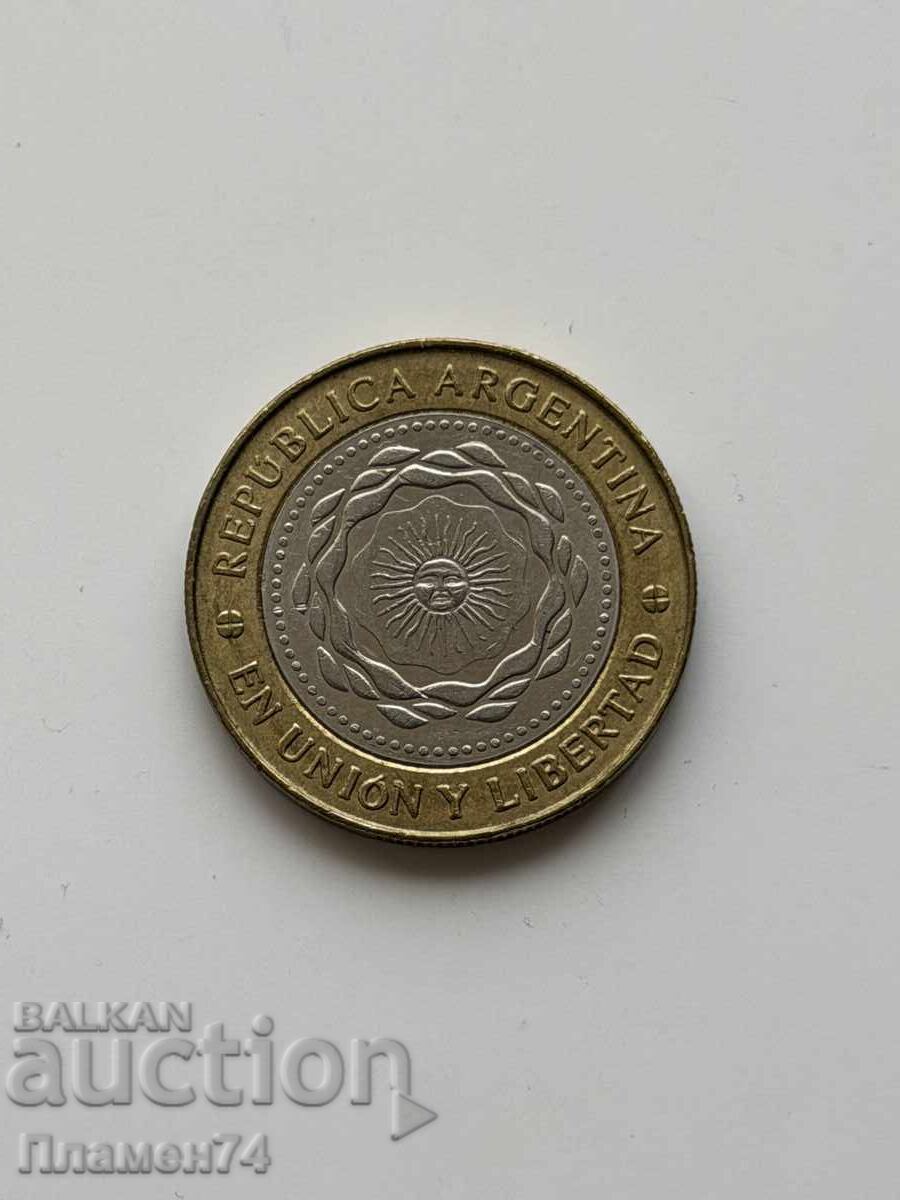 2 pesos 2011 Argentina cu preț € 1.00 | 1.96 BGN