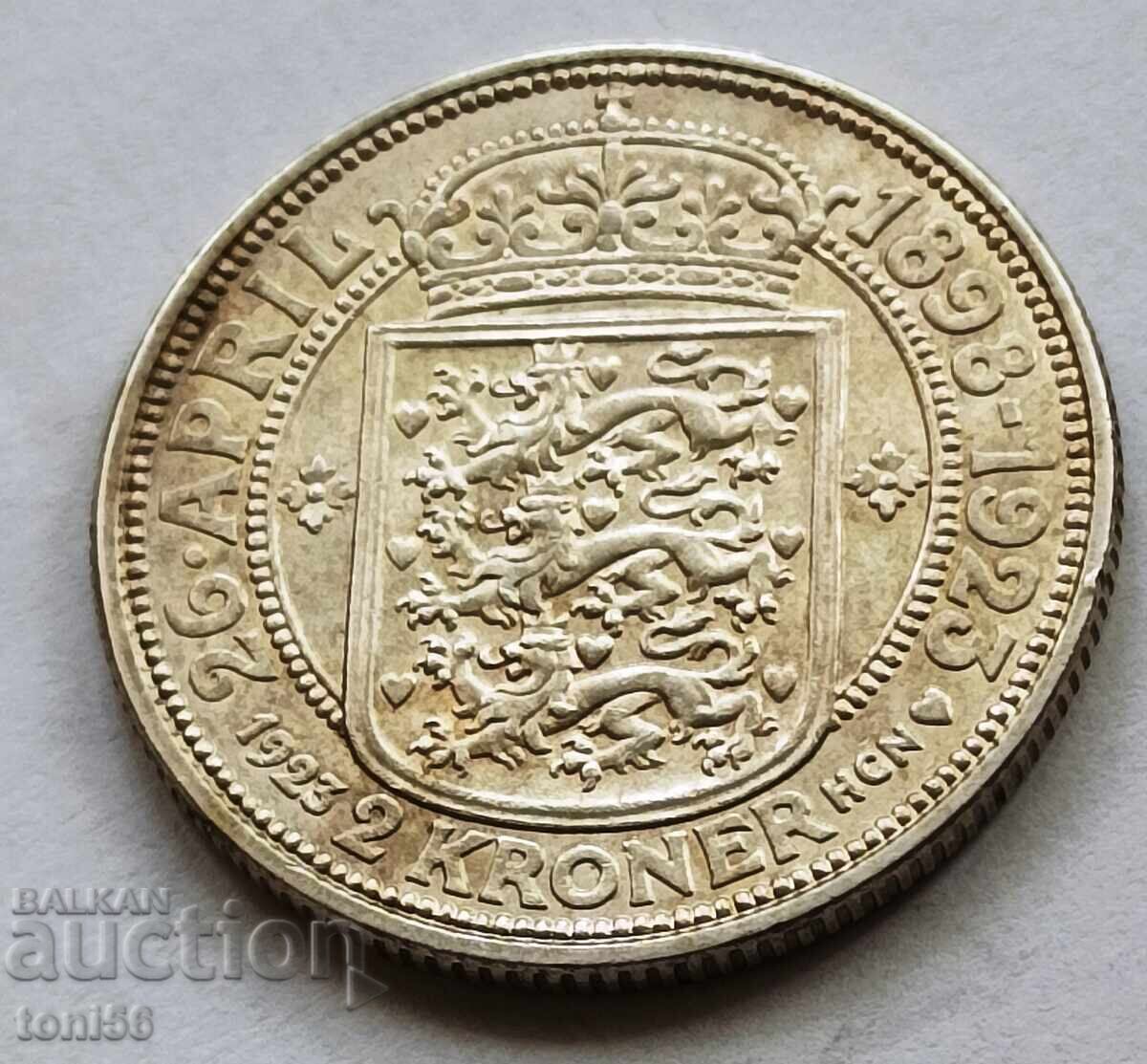 Denmark 2 kroner 1923 UNC - 5