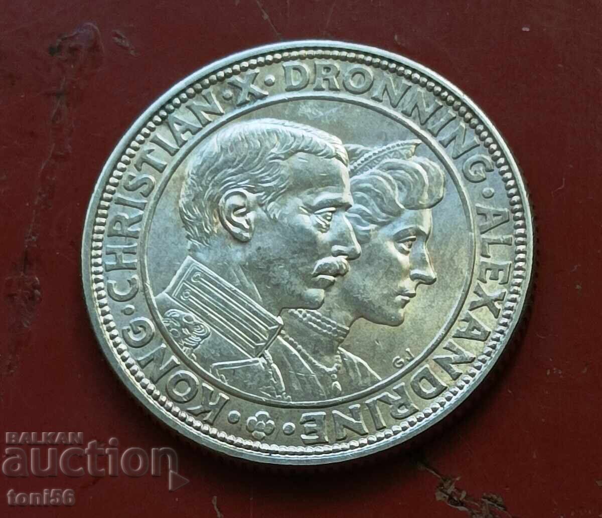 Denmark 2 kroner 1923 UNC
