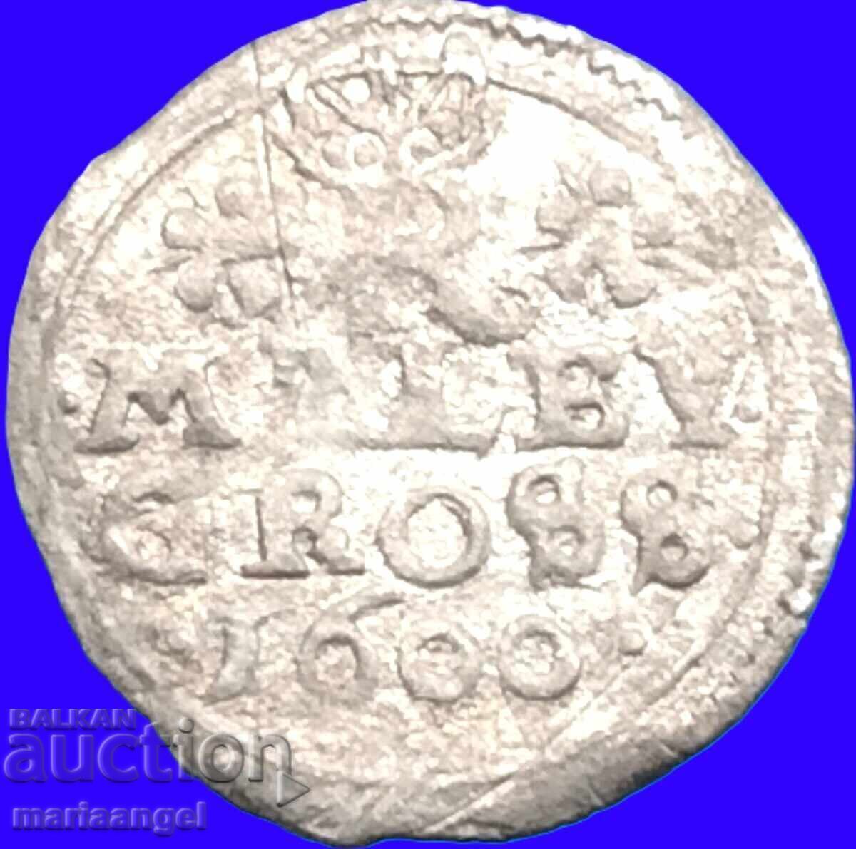 1 грош 1600 Австрия Рудолф II  Малей сребро - 6