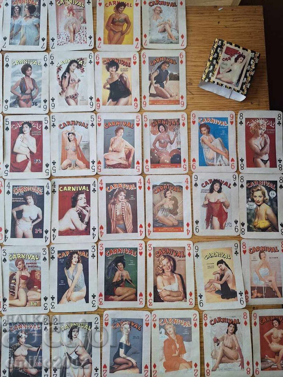Licitație Cărți de joc erotice 56 buc. cu banderolă