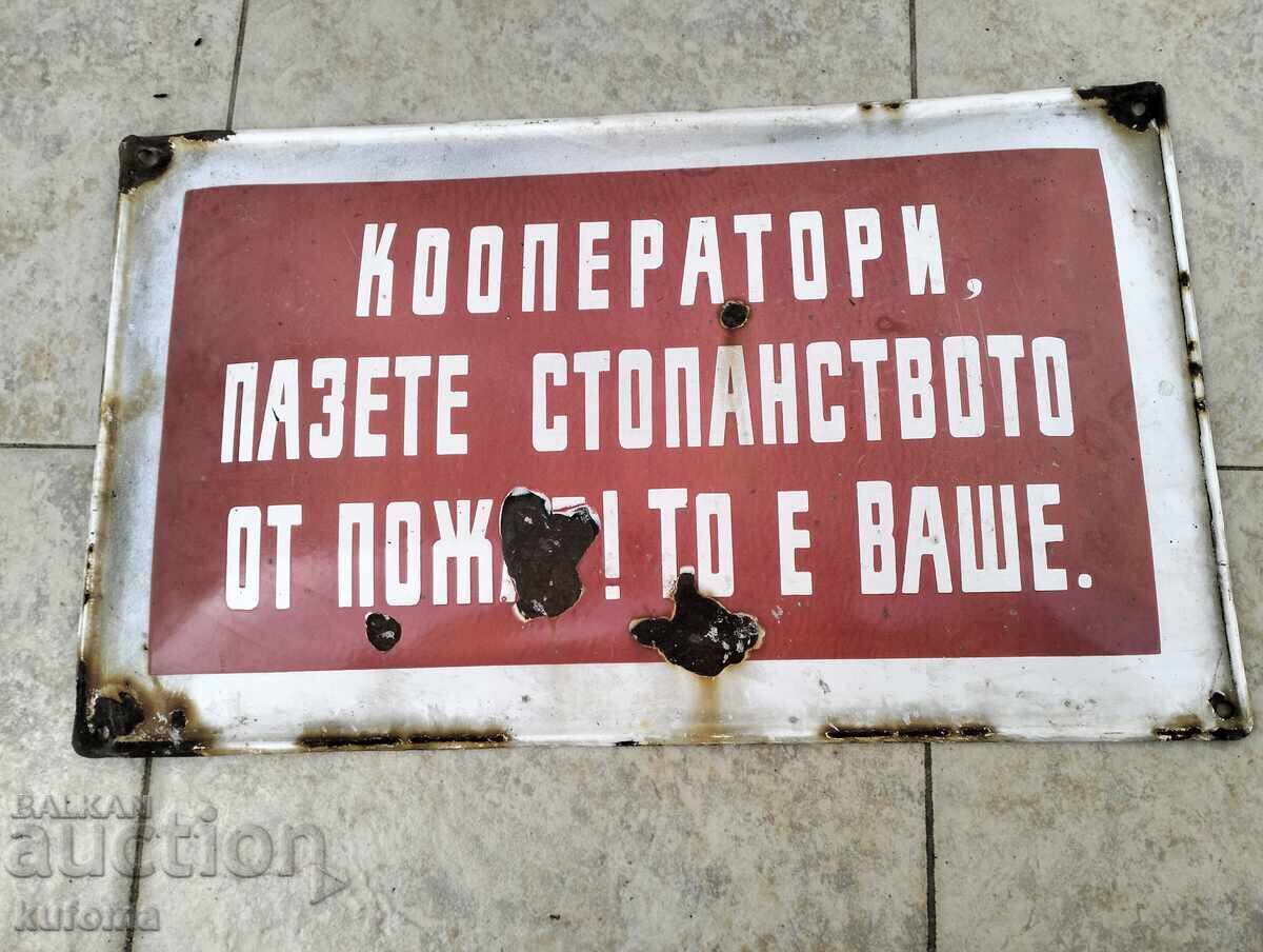 Placa veche emailata