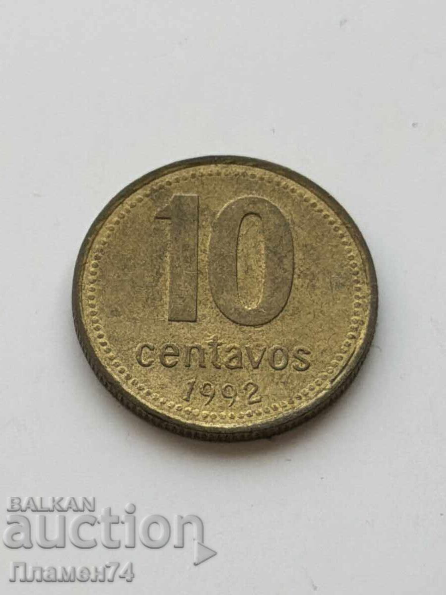 10 centavos 1992 Argentina