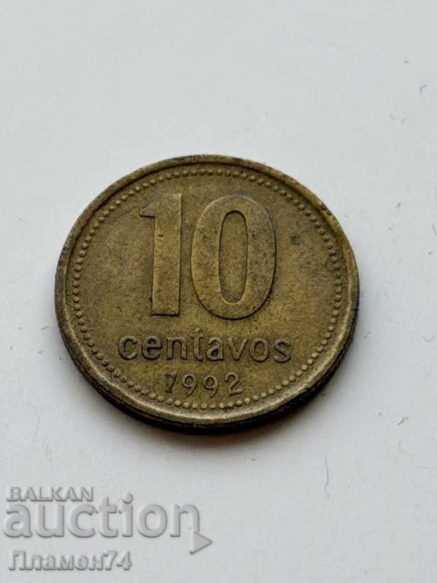 10 сентавос 1992 Аржентина