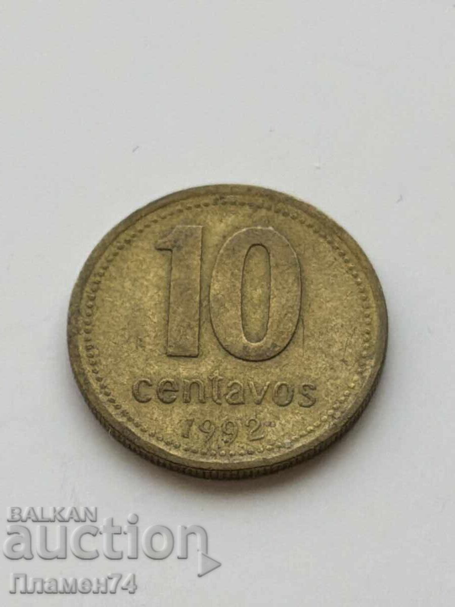 10 centavos 1992 Argentina