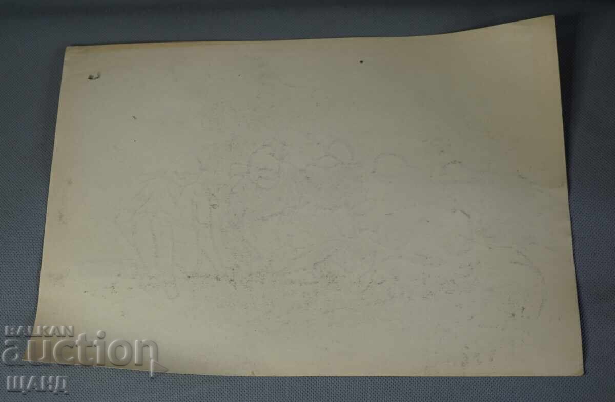 1959 Παλαιό αριστουργηματικό σχέδιο πίνακας γυναίκες με τσάπες με τιμή € 2.25 | 4.40 BGN