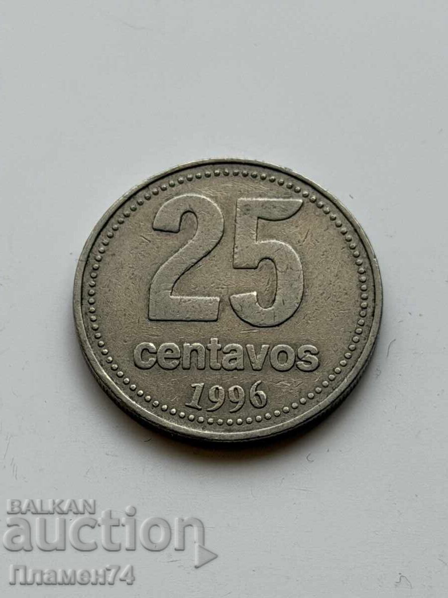 25 centavos 1996 Argentina
