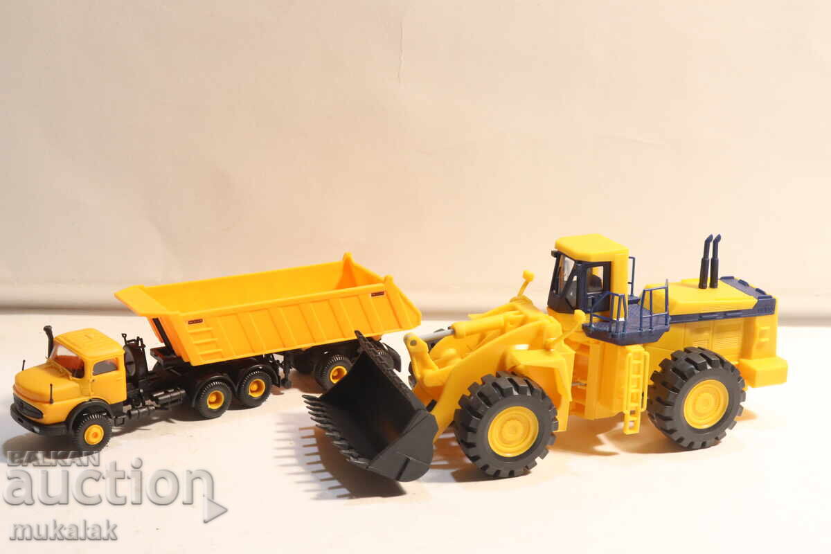 KIBRI  H0 1/87  ФАДРОМА БУЛДОЗЕР ТОВАРАЧ  КАМИОН МОДЕЛ - 6