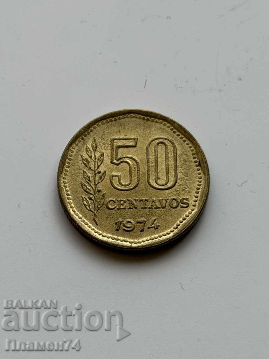50 centavos 1974 Argentina