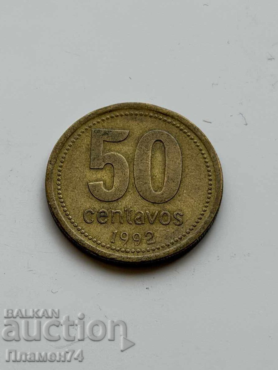 50 сентавос 1992 Аржентина