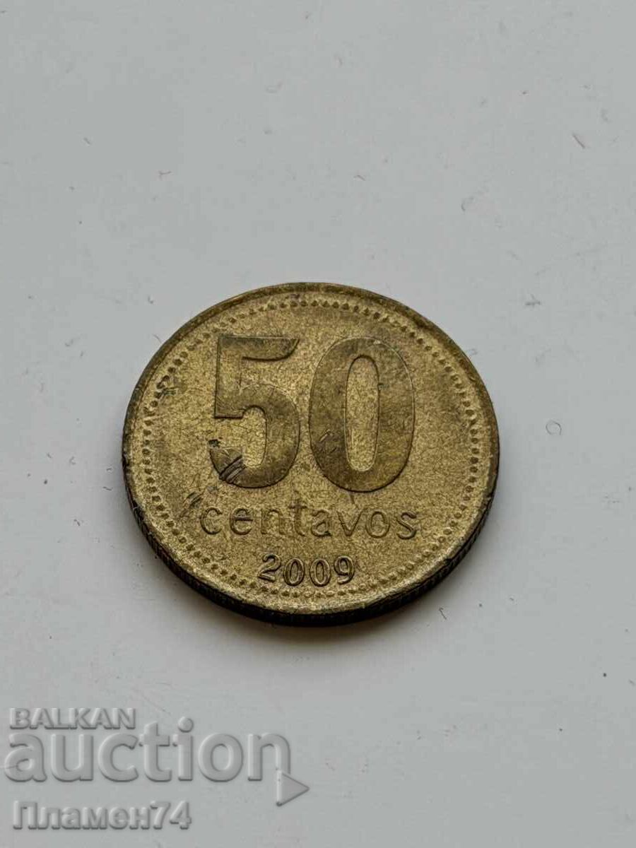 50 centavos 2009 Argentina