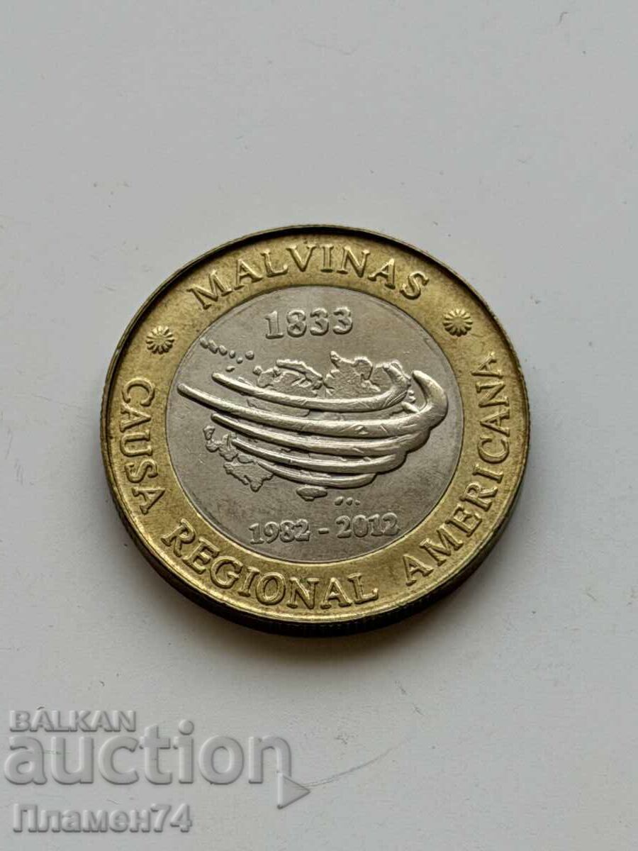 2 pesos 2012 Argentina Războiul din Insulele Falkland cu preț € 3.00 | 5.87 BGN