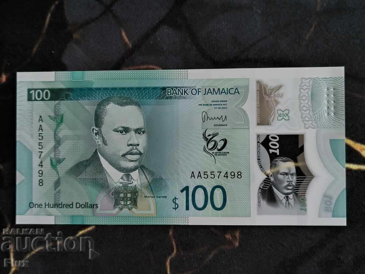 Τραπεζογραμμάτιο - Τζαμάικα - 100 δολάρια UNC (Ιωβηλαίο) | 2022