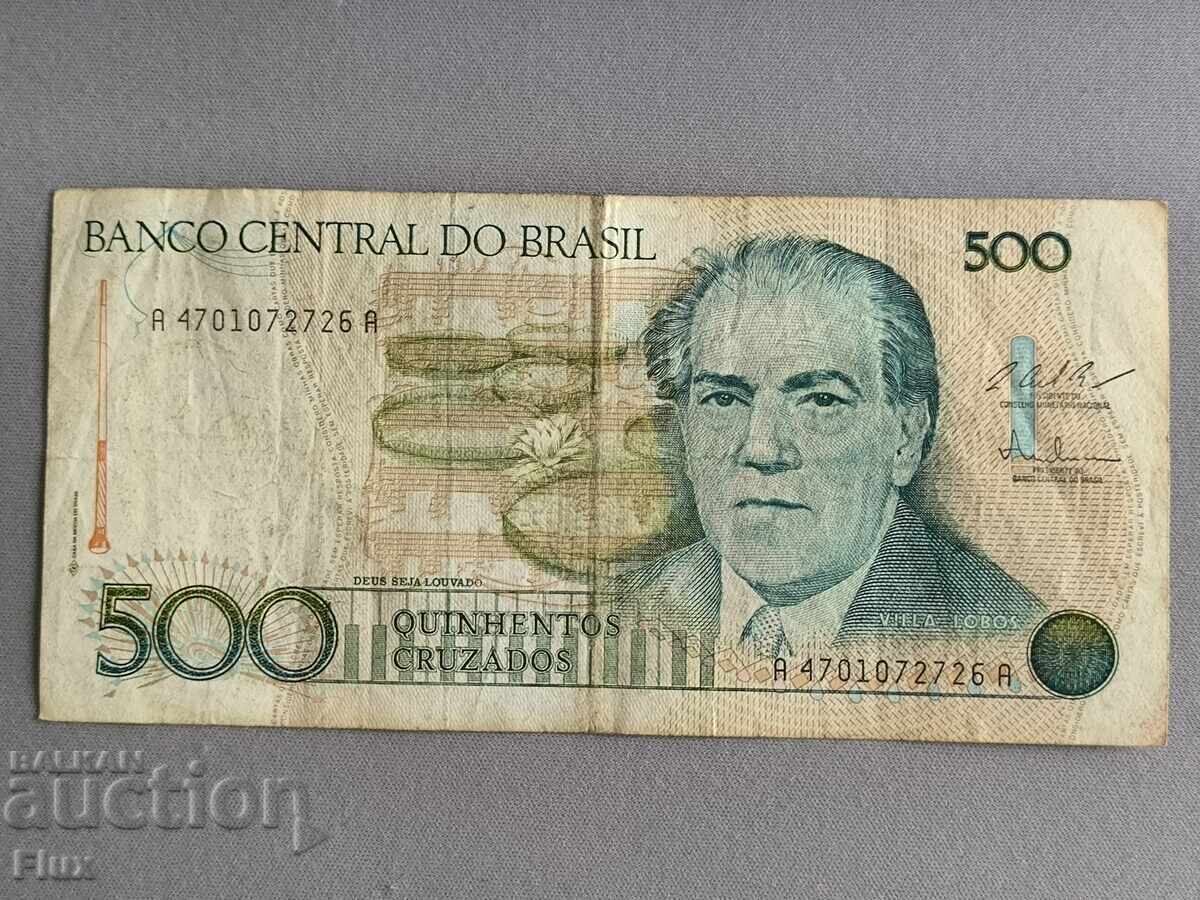 Banknote - Brazil - 500 Cruzados | 1986 - 1988