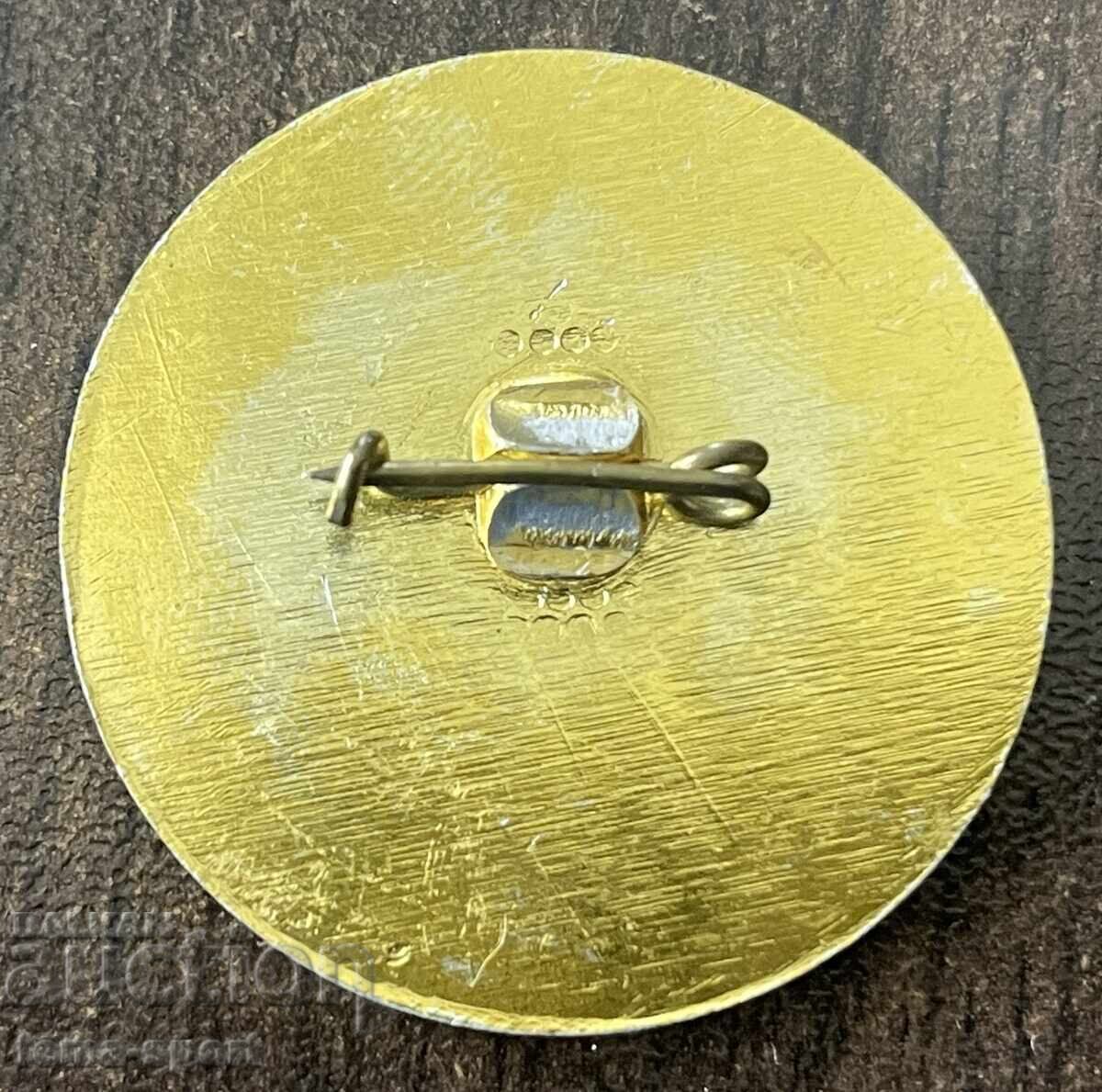 2018 Bulgaria insignă 80 ani Societatea de fotbal și sport Sliven cu preț € 4.00 | 7.82 BGN