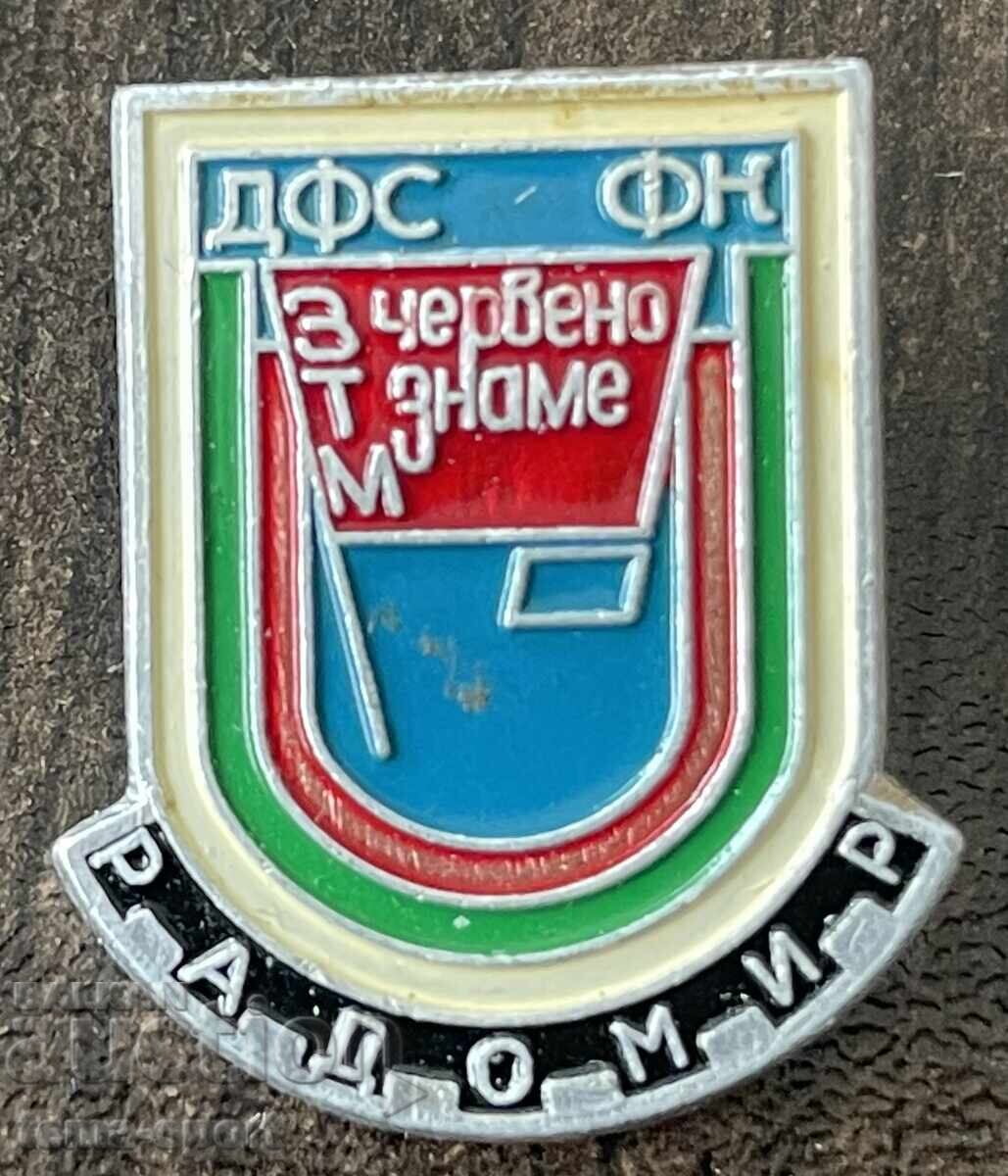 2020 Bulgaria insignă club de fotbal DFS Cherveno Zname Radomir