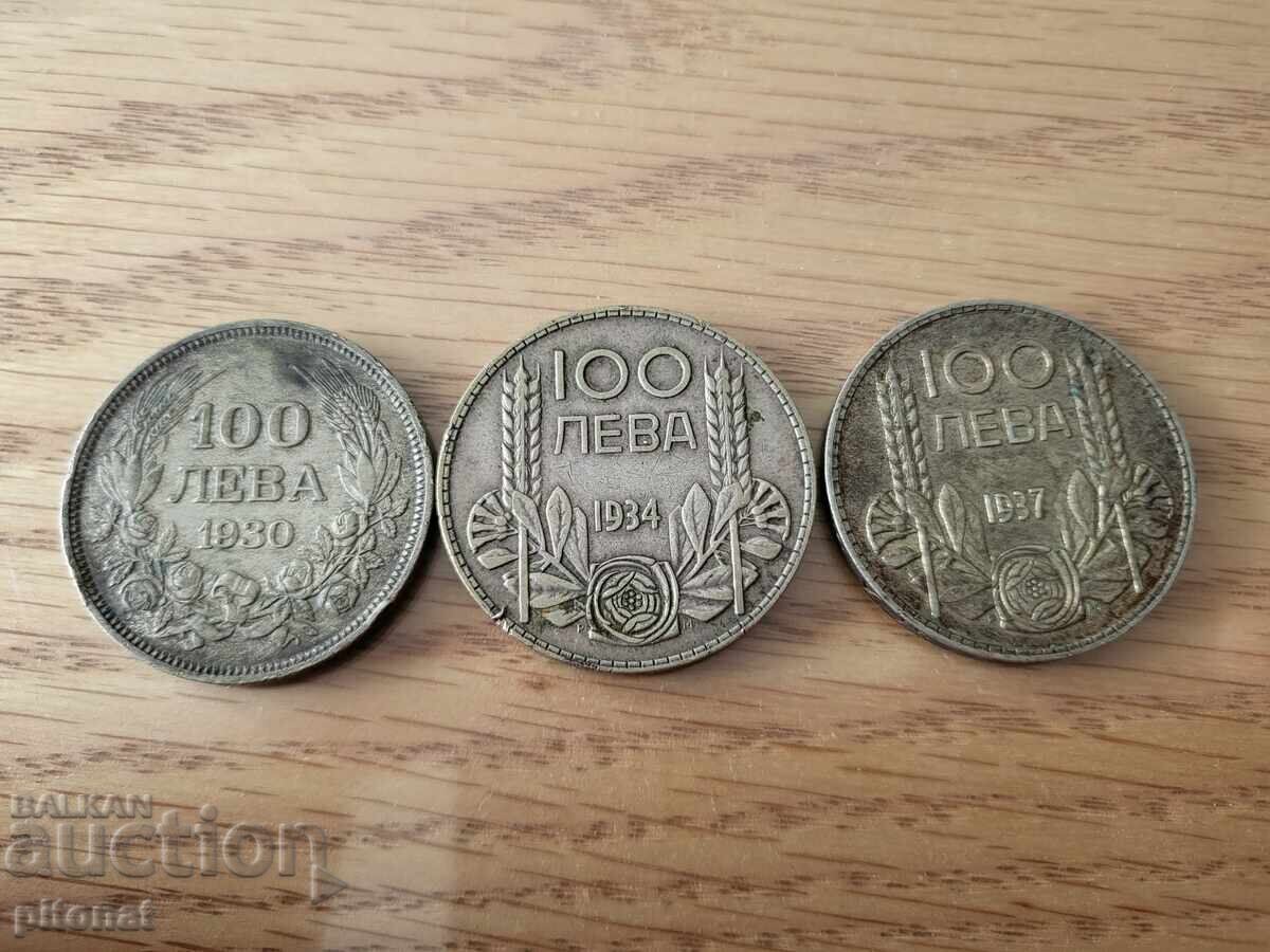 Lot 100 leva 1930 1934 1937