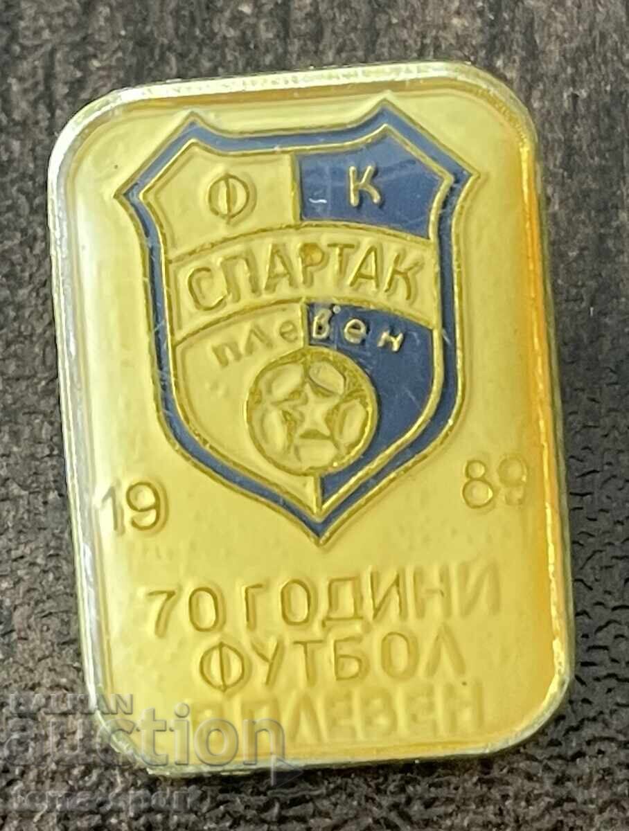 2032 Bulgaria insignă 70 ani club de fotbal Plevna 1989