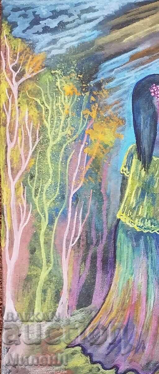 Desen în acuarelă Noapte tropicală - 5