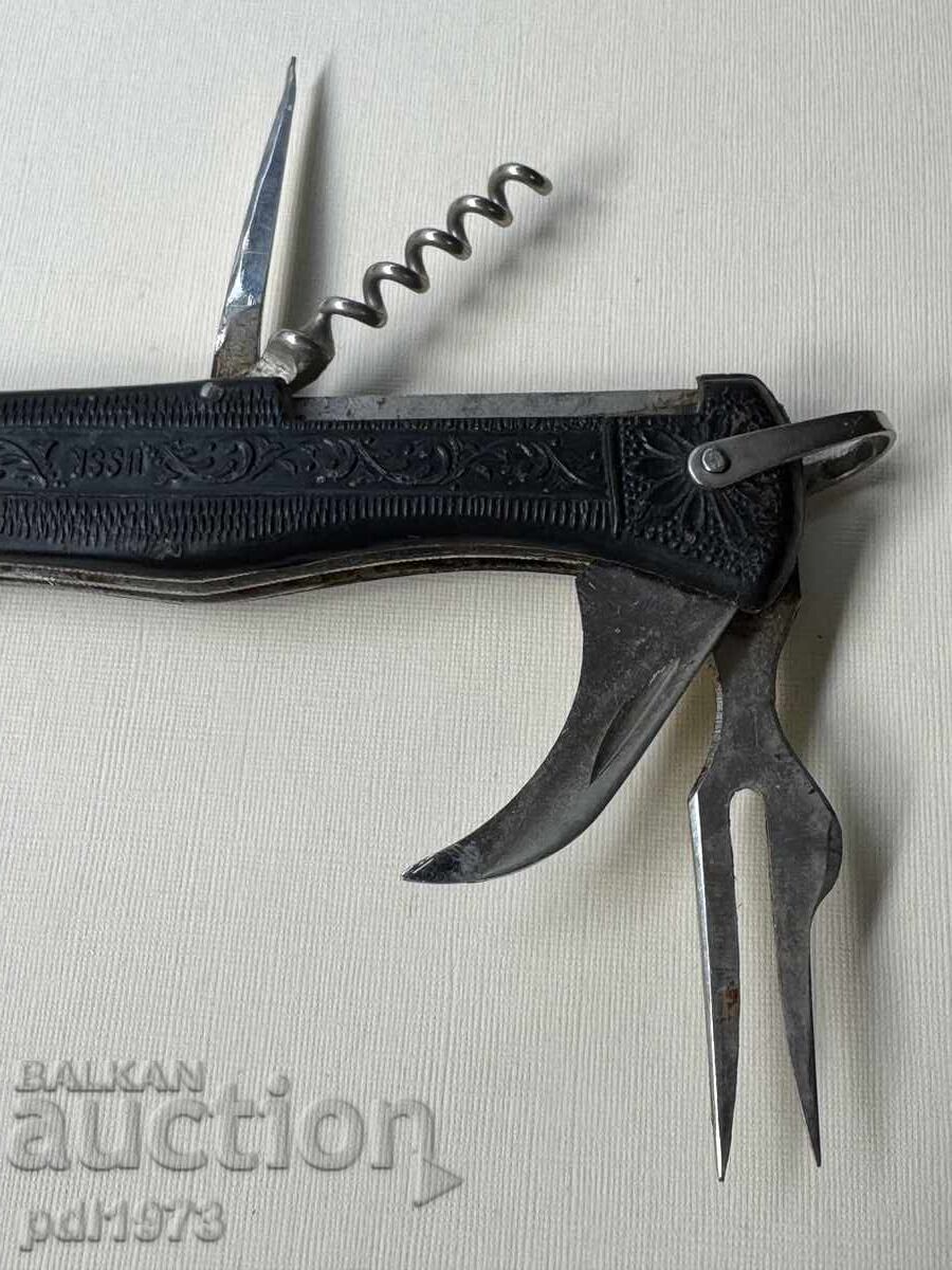Auction  Folding Russian knife corkscrew fork