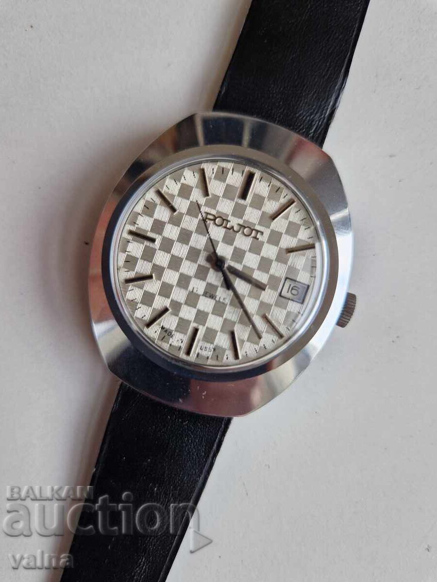 Аукцион POLJOT кал 2614, 17 рубинови камъка, ръчно навиване СССР НОВ