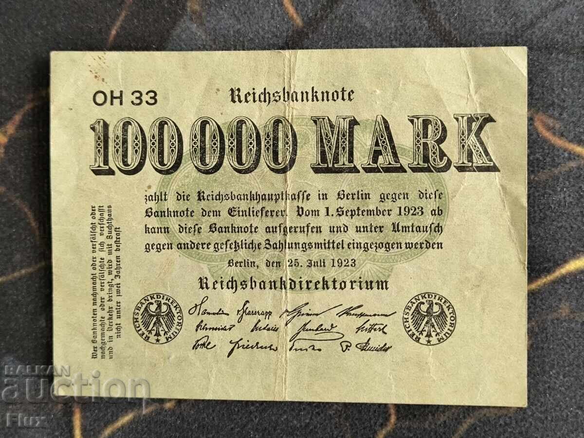 Reich banknote - Germany - 100,000 marks | 1923
