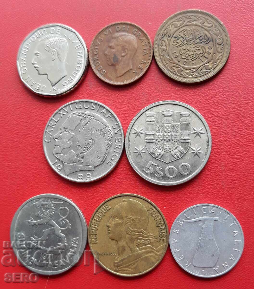 Lot mixt de 8 monede cu preț € 0.50 | 0.98 BGN