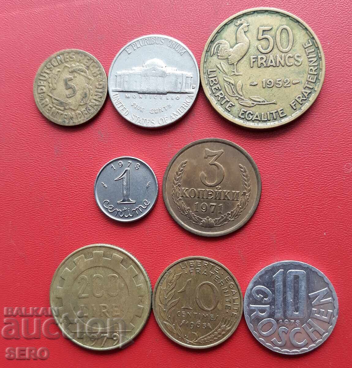Mixed lot of 8 coins