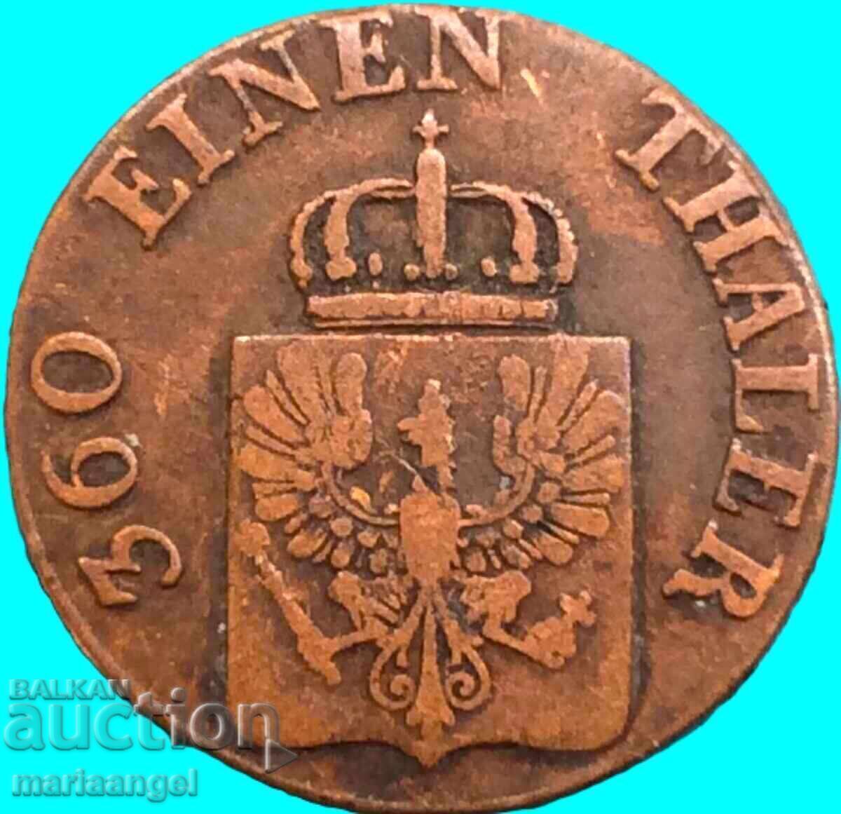 1 pfennig 1844 Prussia Germany with price € 7.60 | 14.86 BGN
