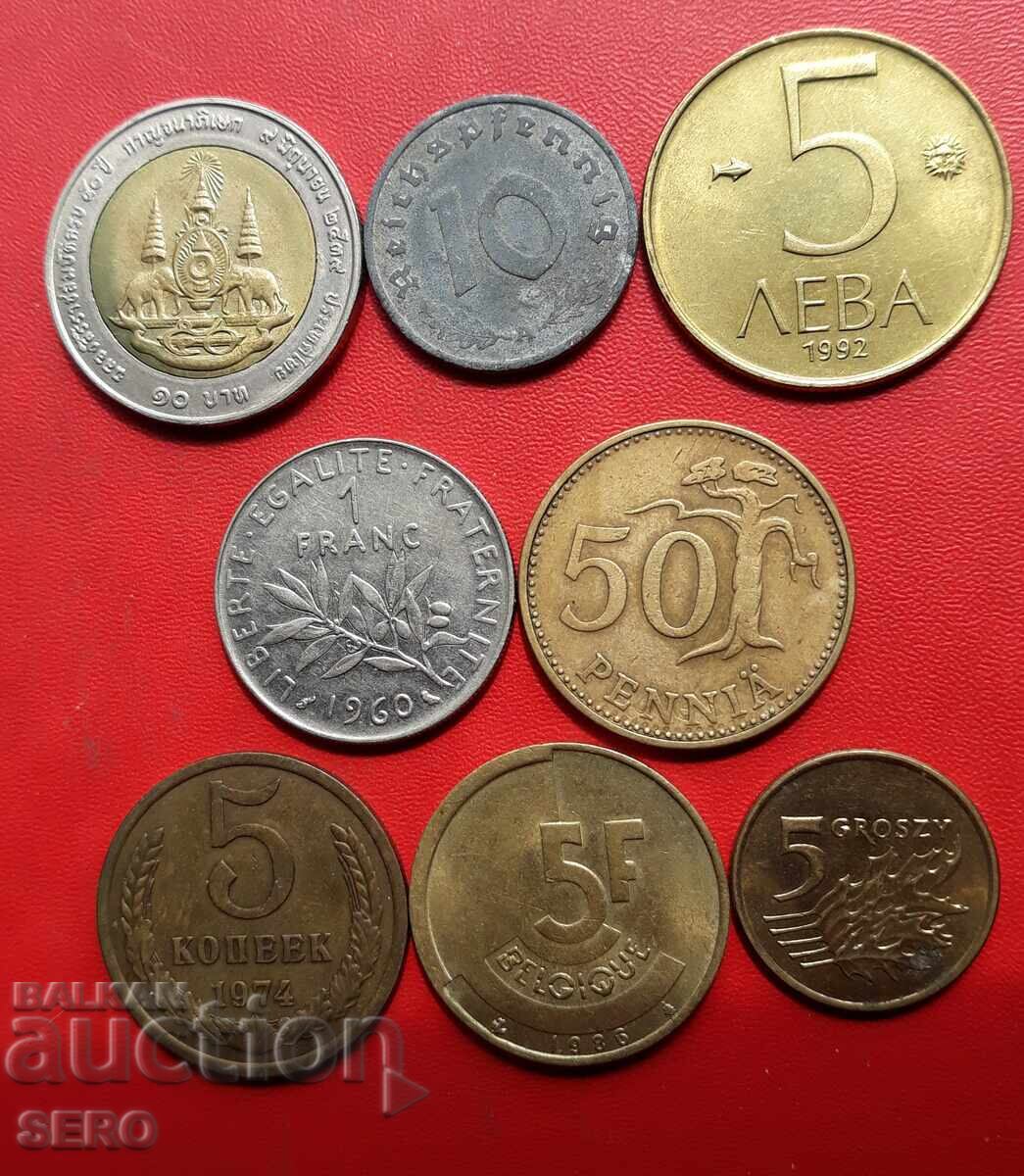Смесен лот от 8 монети