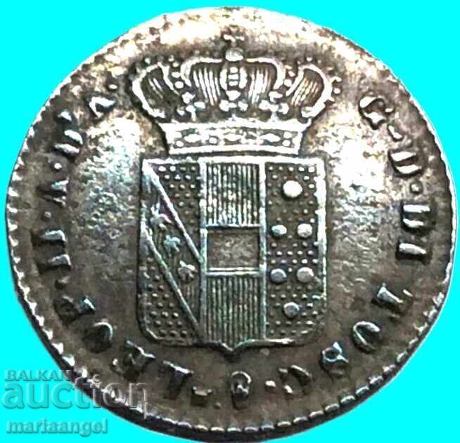 Quattino 1843 Tuscany Italy Leopold II - rare