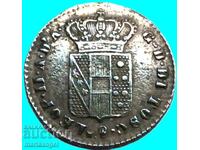 Quattino 1843 Tuscany Italy Leopold II - rare