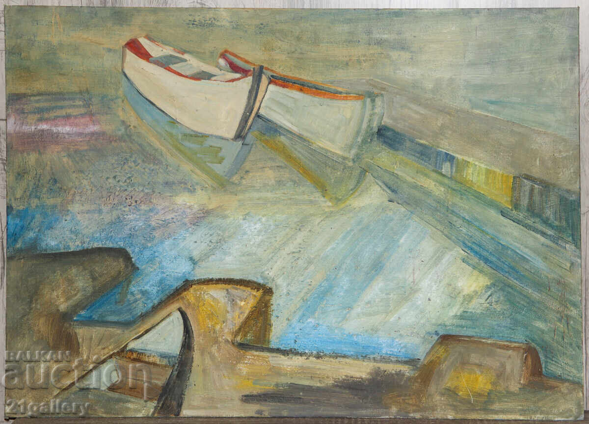 Pictură de Petăr Nenov, ulei pe pânză, peisaj cu preț € 140.00 | 273.82 BGN