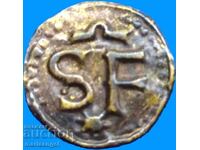 Spania, Catalonia 1 Felopa SF+Stea 14mm Tin - rar