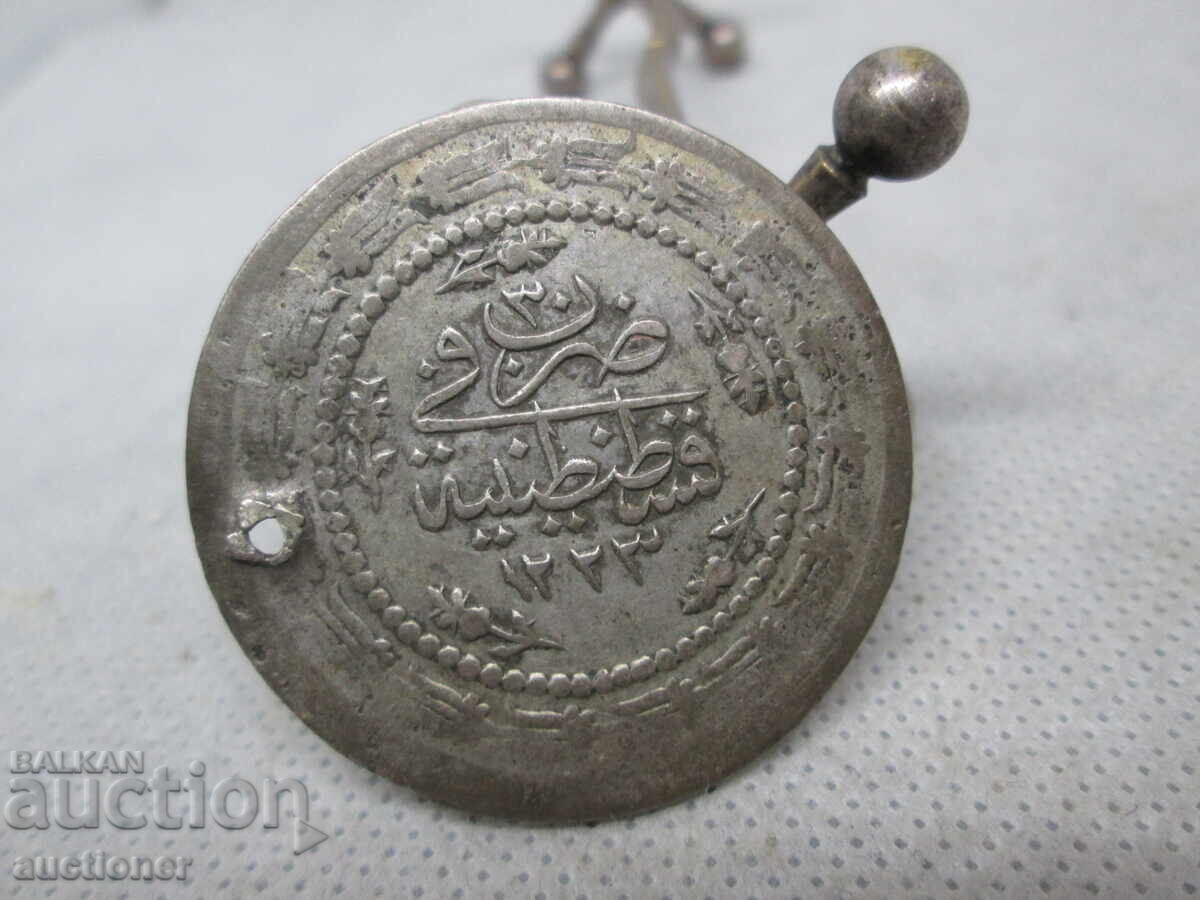 Auction  OTTOMAN EMPIRE MAHMUD II 3 KURUSH 1223-1808 SILVER