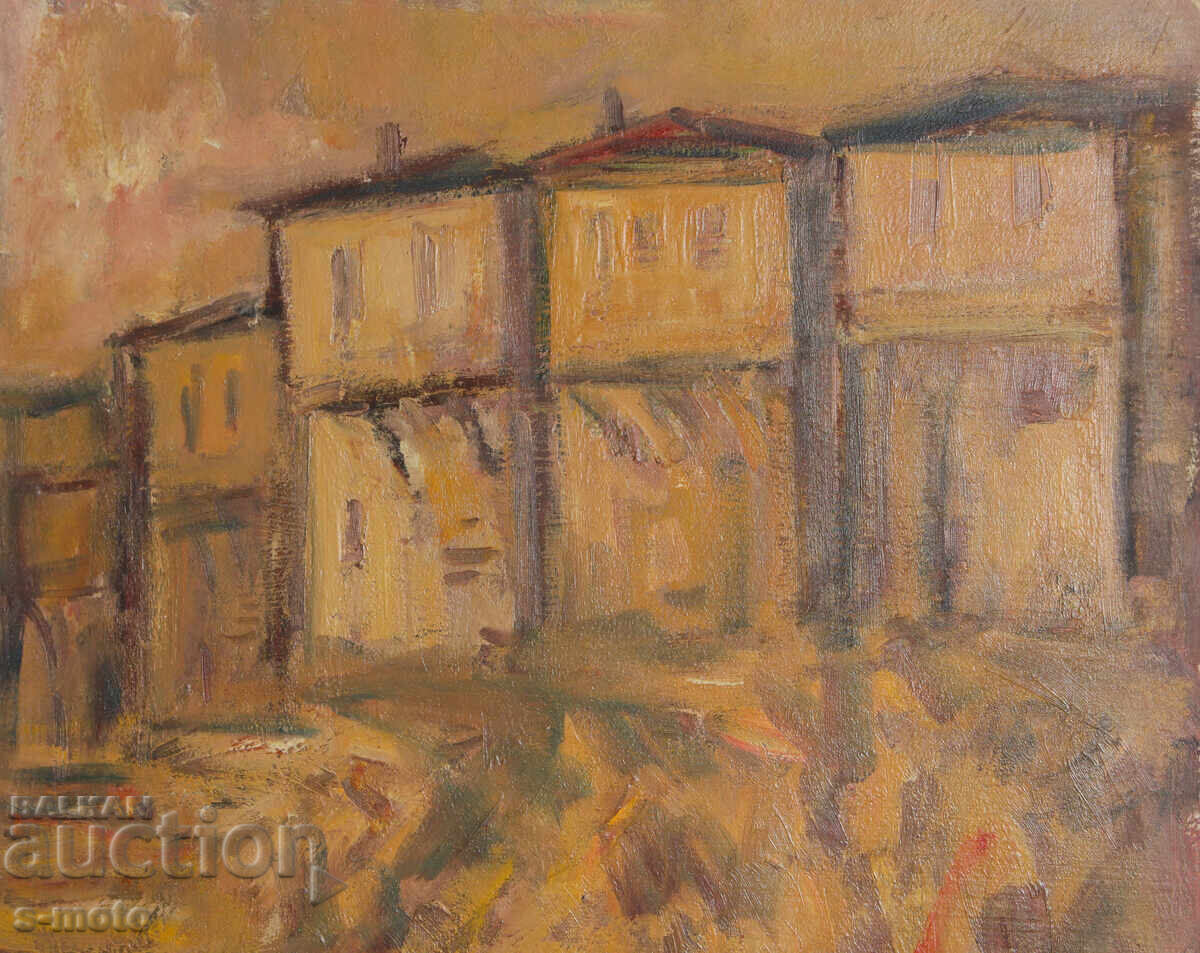 Παράδοση Παλιός ελαιογραφικός πίνακας τοπίου