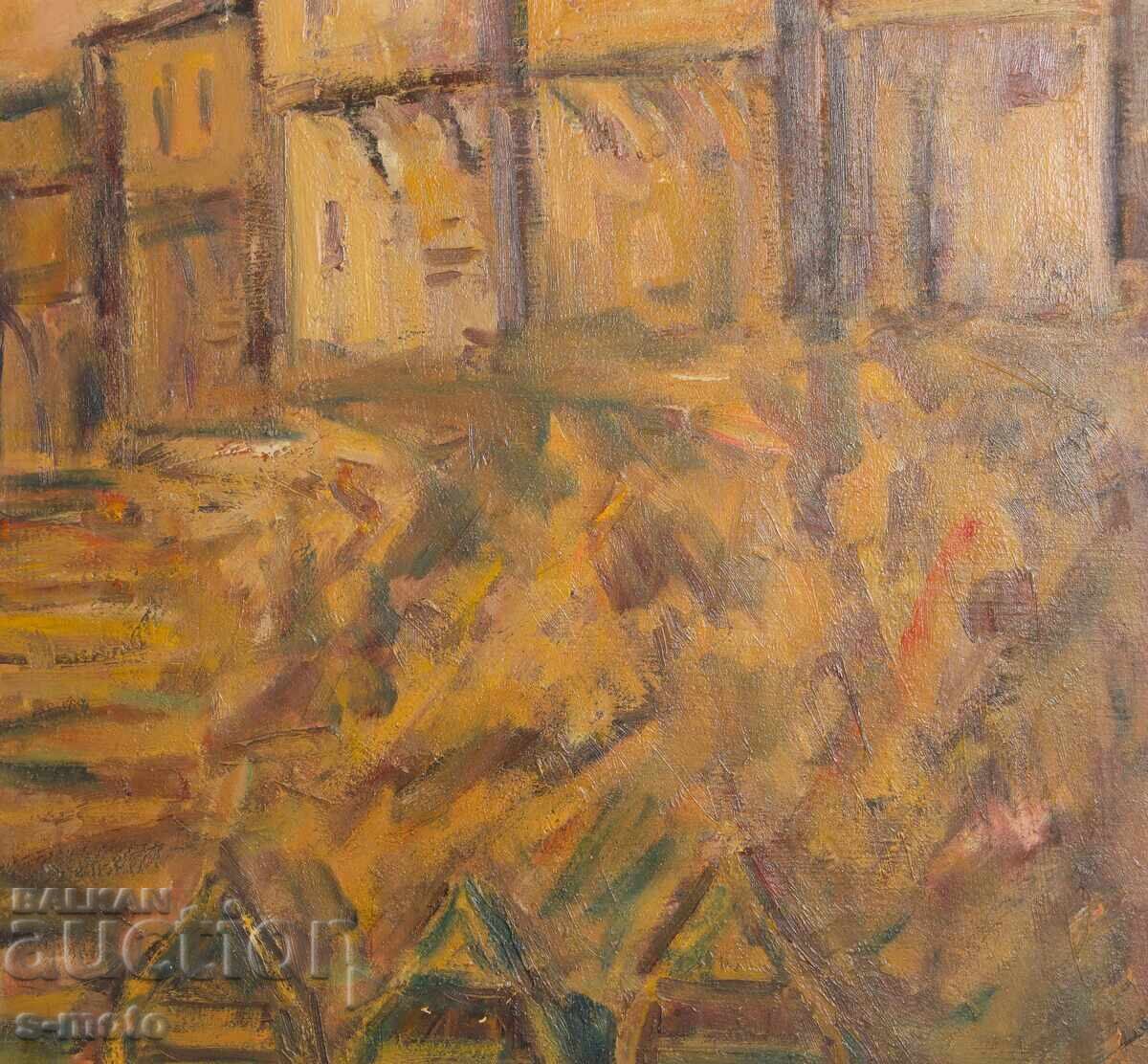 Παλιός ελαιογραφικός πίνακας τοπίου - 5