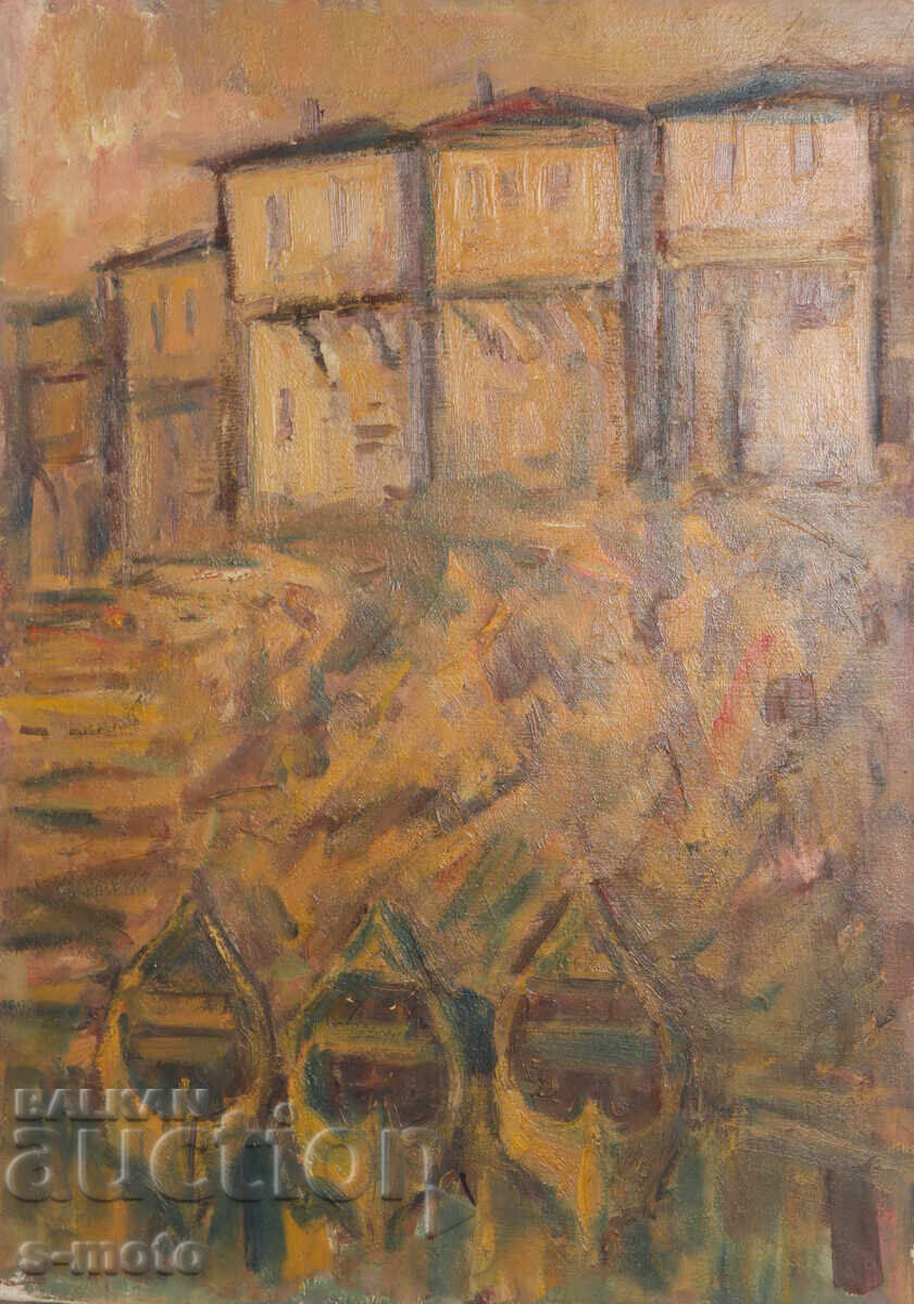 Παλιός ελαιογραφικός πίνακας τοπίου