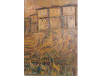 Tablou vechi pictură în ulei peisaj