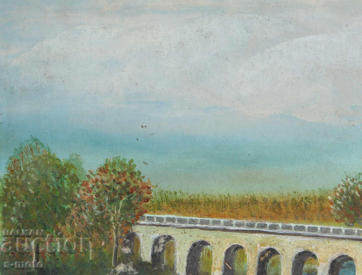 Livrarea Tablou vechi pictură în ulei peisaj