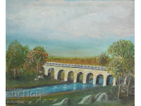 Tablou vechi pictură în ulei peisaj