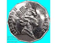 50 cents 1994 Fiji Great Britain Elizabeth II