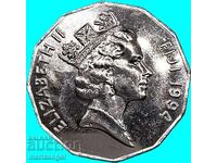 50 cents 1994 Fiji Great Britain Elizabeth II